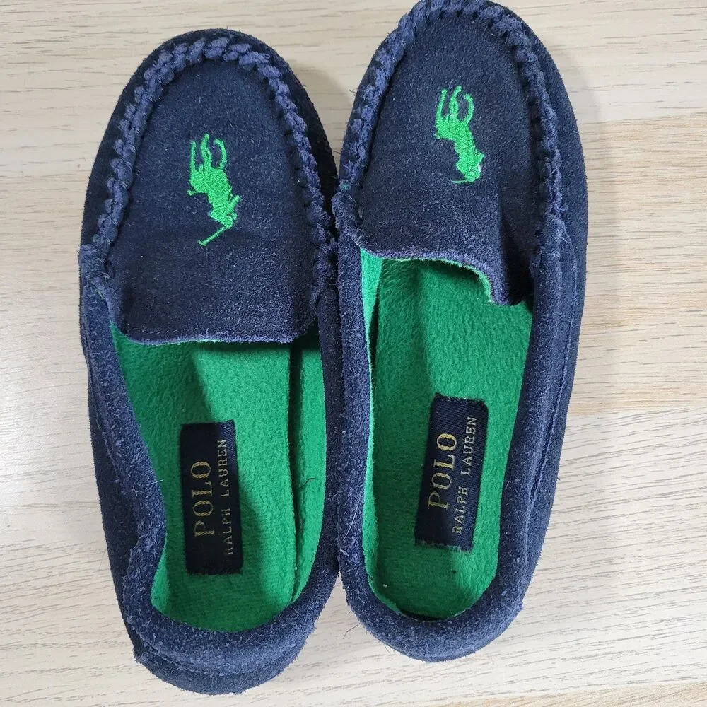 Polo Ralph Lauren Suede Size 13 Pony Moccasin Toddler Desmond Moc Logo Shoe Navy